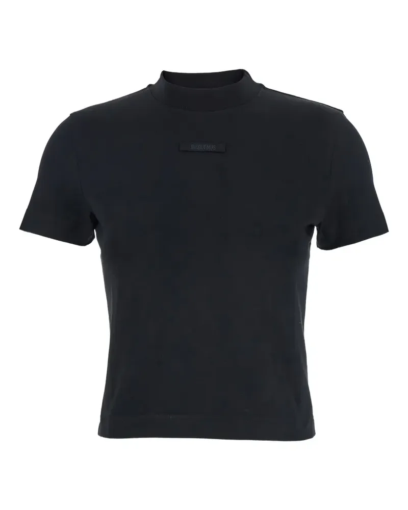 Jacquemus The Gros Grain T-Shirt mit Logo - Schwarz Schwarz