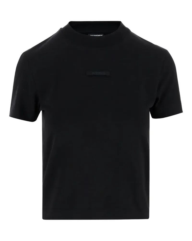 Jacquemus The Gros Grain T-Shirt mit Logo - Schwarz Schwarz