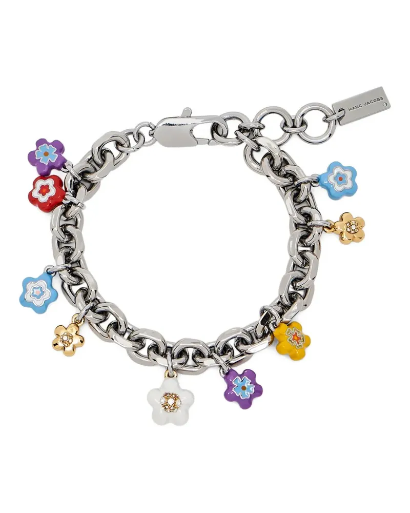 Marc Jacobs The Enamel Wild Daisy Charm Armband - Silber Silber