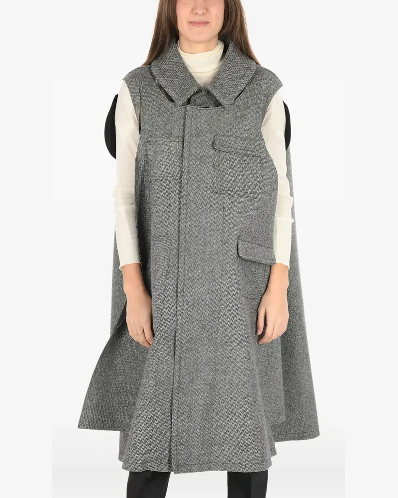 Maison Margiela Cape mit Cut-Out - Grau Grau