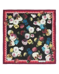 Dolce & Gabbana Seidenschal mit Blumen-Print Schwarz