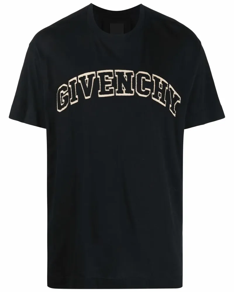 Givenchy T-Shirt mit Logo-Patch - Schwarz Schwarz