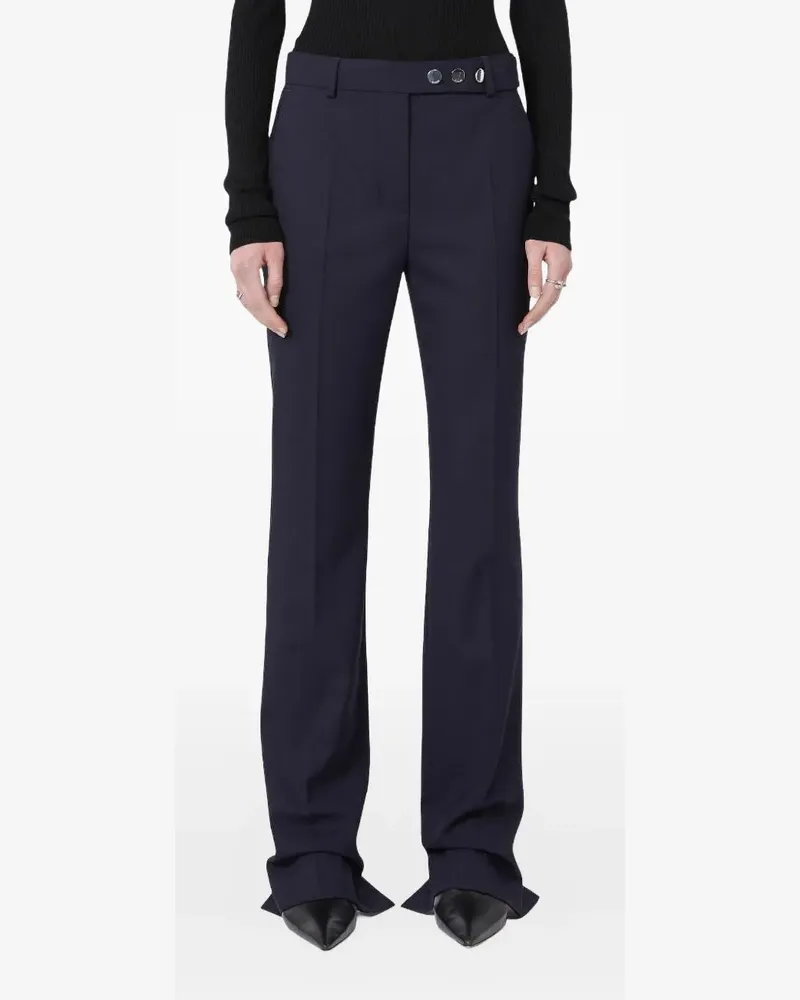 Max Mara Hose mit Saumschlitz - Blau Blau