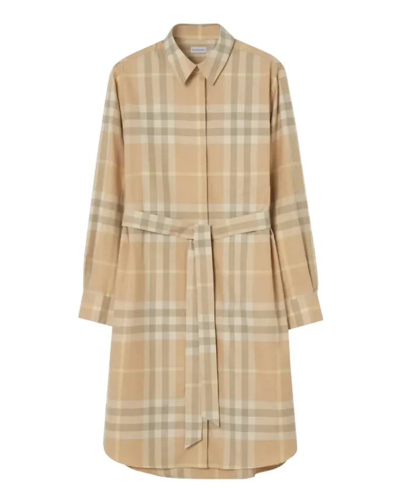 Burberry Hemdkleid mit Check - Nude Nude