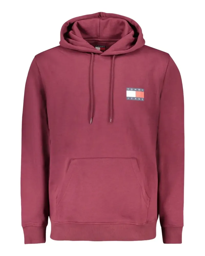 Tommy Hilfiger logo-patch drawstring hoodie - Rot Rot