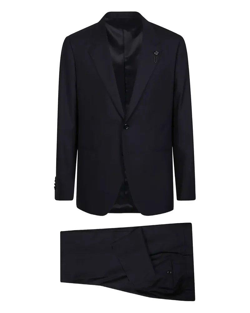LARDINI single-button wool suit - 850 BLUE 850