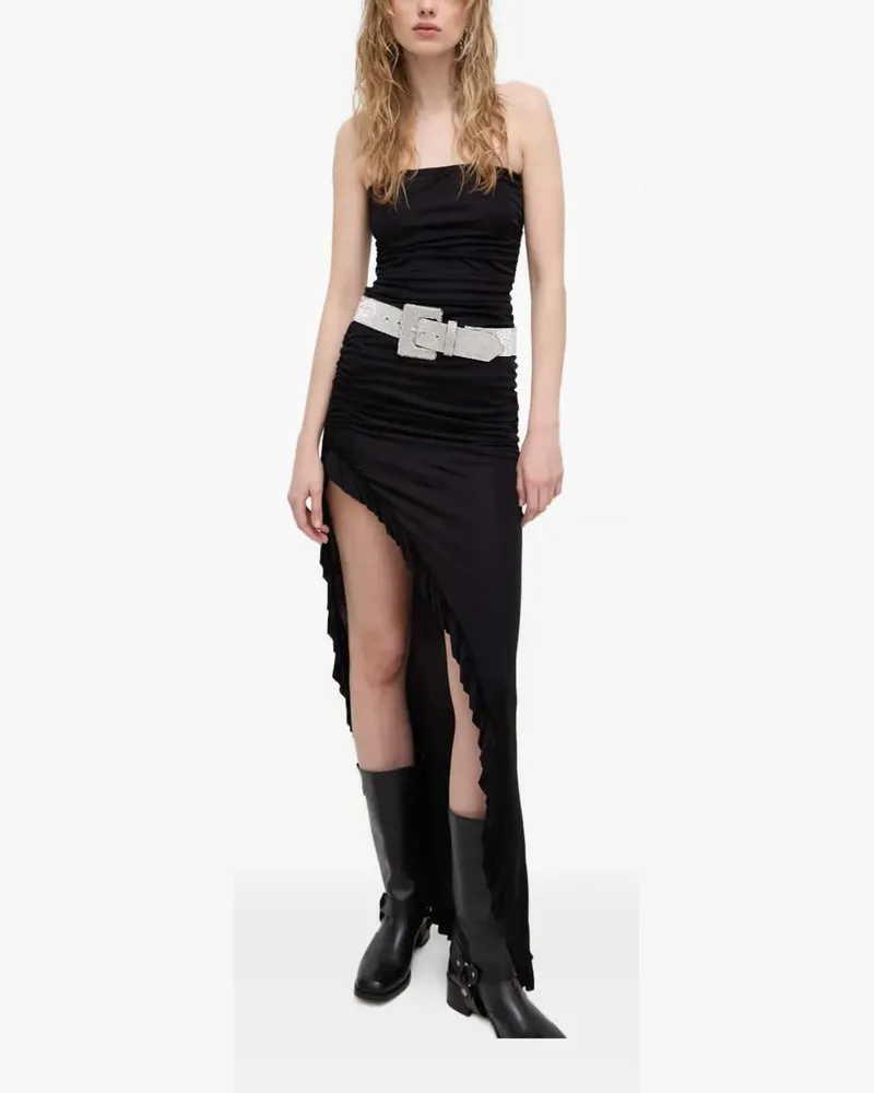 Aniye By Asymmetrisches Kleid mit Raffungen - Schwarz Schwarz