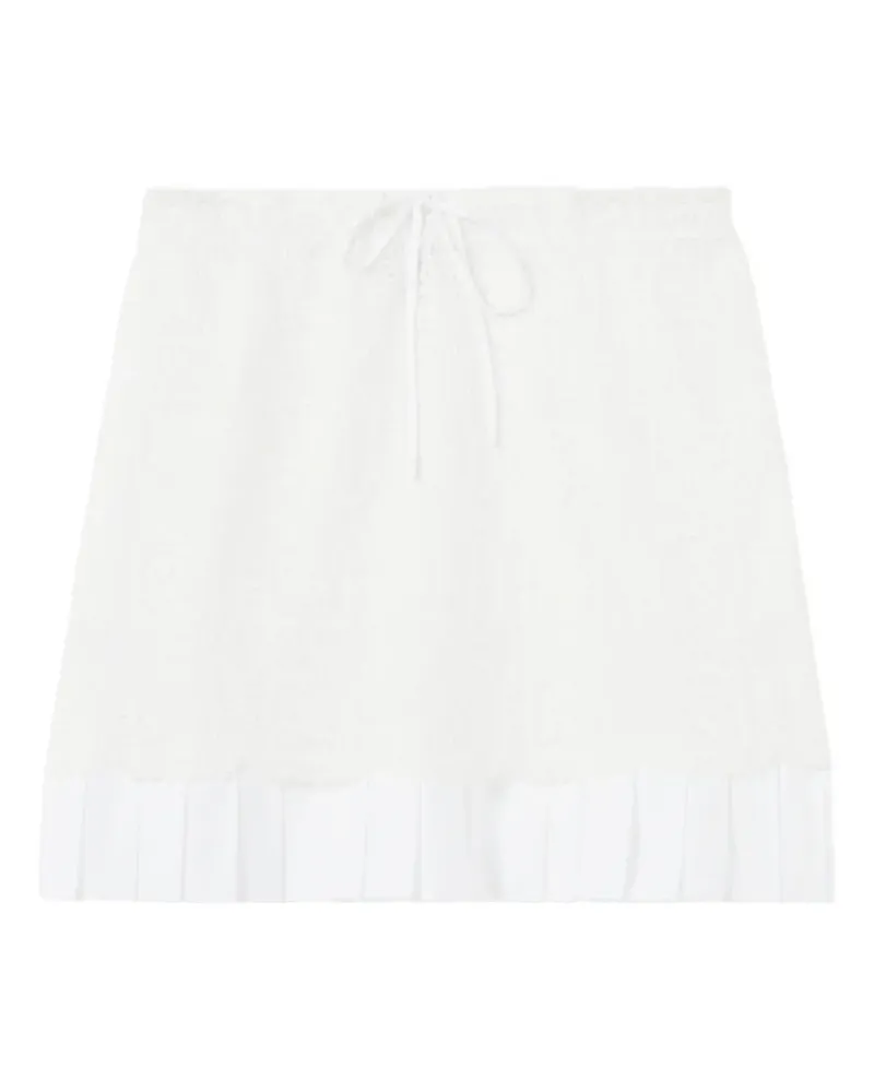 Claudie Pierlot Minirock mit Kordelzug - Weiß Weiß