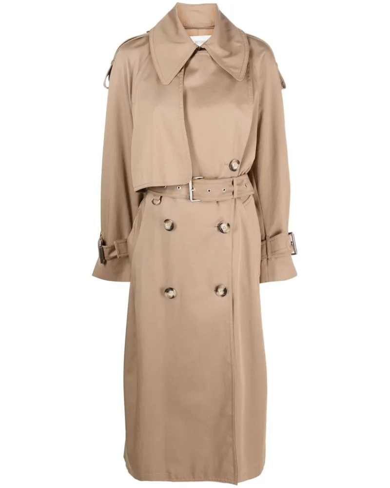 SPORTMAX Wasserdichter Trenchcoat mit Gürtel - Nude Nude