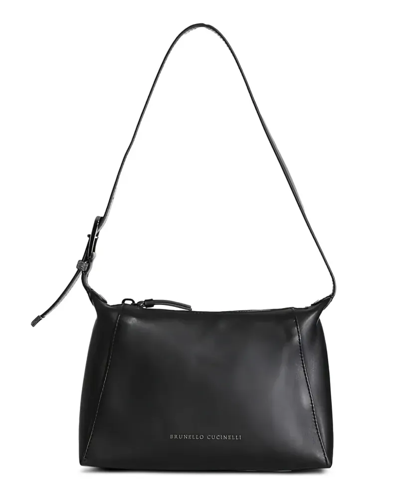 Brunello Cucinelli leather shoulder bag - Schwarz Schwarz