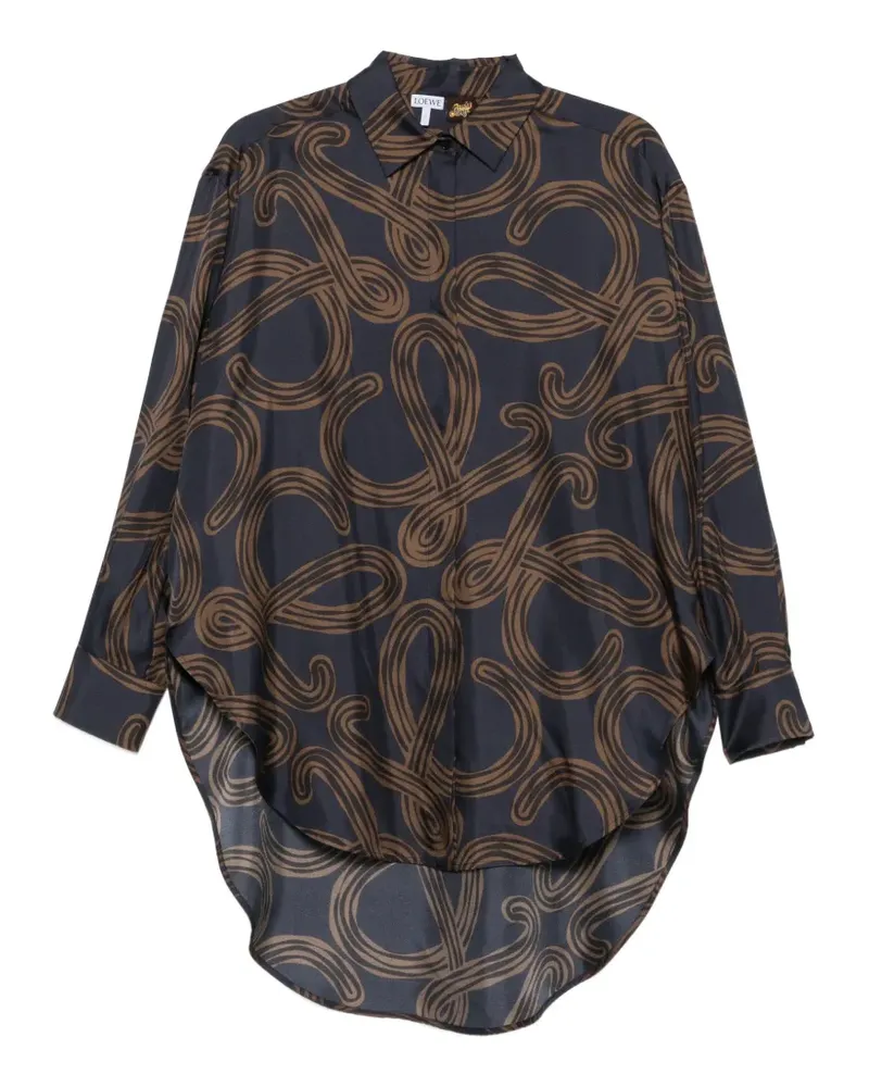 Loewe x Paula's Ibiza anagram-print shirt - Blau Blau