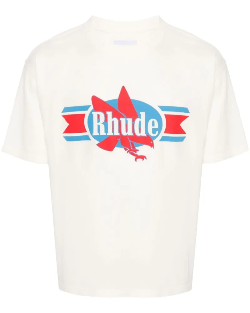 RHUDE Chevron Eagle T-Shirt Weiß