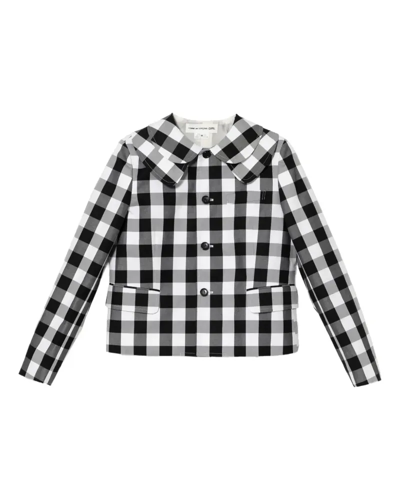 Comme des Garçons Jacke mit Vichy-Karo - Schwarz Schwarz