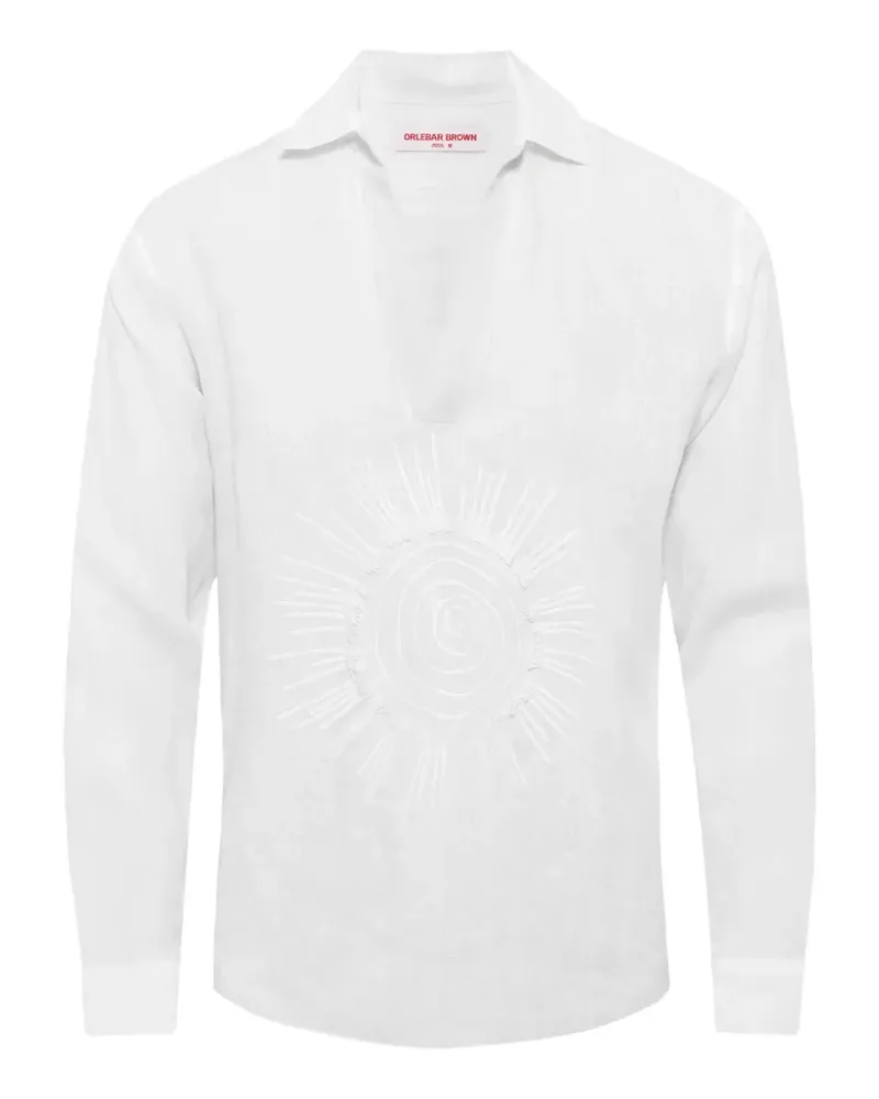 Orlebar Brown Ridley embroidered shirt - Weiß Weiß