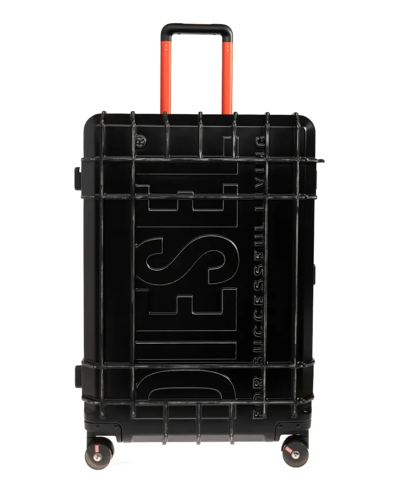 Diesel Rollkoffer mit Logo-Prägung - Schwarz Schwarz
