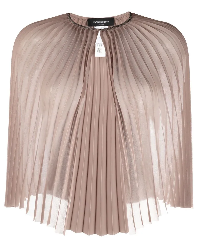 Fabiana Filippi Cape mit Nieten - Nude Nude