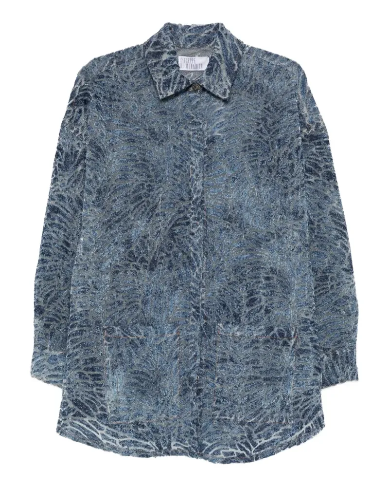 Giuseppe di Morabito Gemustertes Hemd - Blau Blau