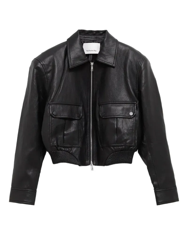 FRANKIE Shop Denain cropped jacket - Schwarz Schwarz
