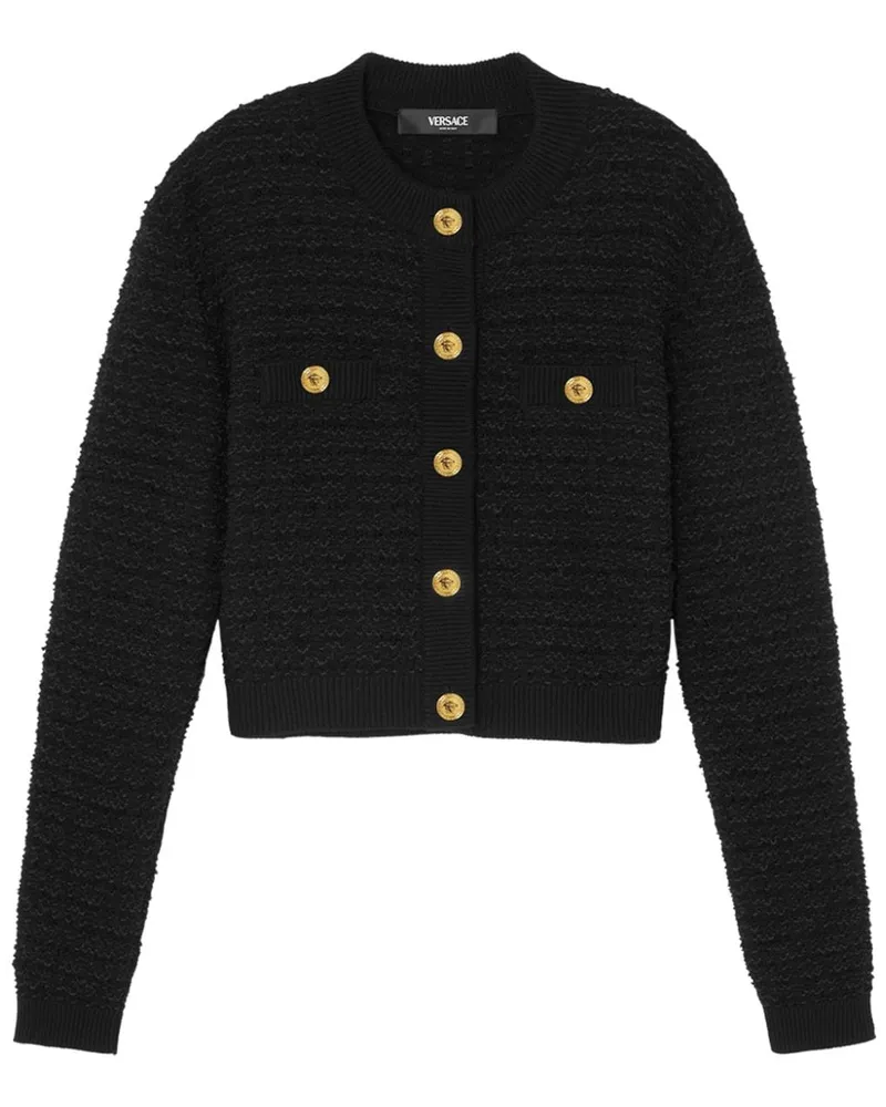 Versace Jacke aus Bouclé-Tweed - Schwarz Schwarz