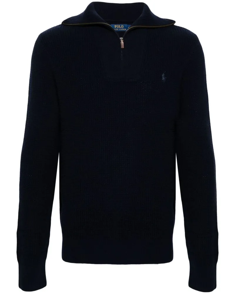 Ralph Lauren Pullover mit Waffelstrick-Muster - Blau Blau