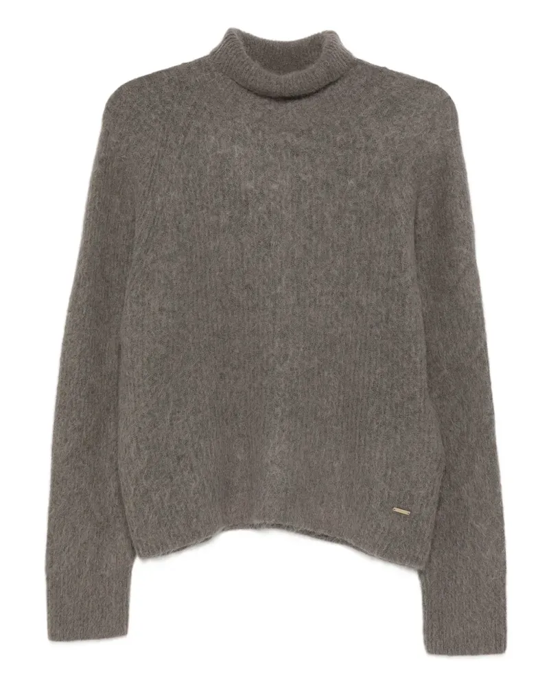 Woolrich Pullover mit Logo-Schild - Grau Grau