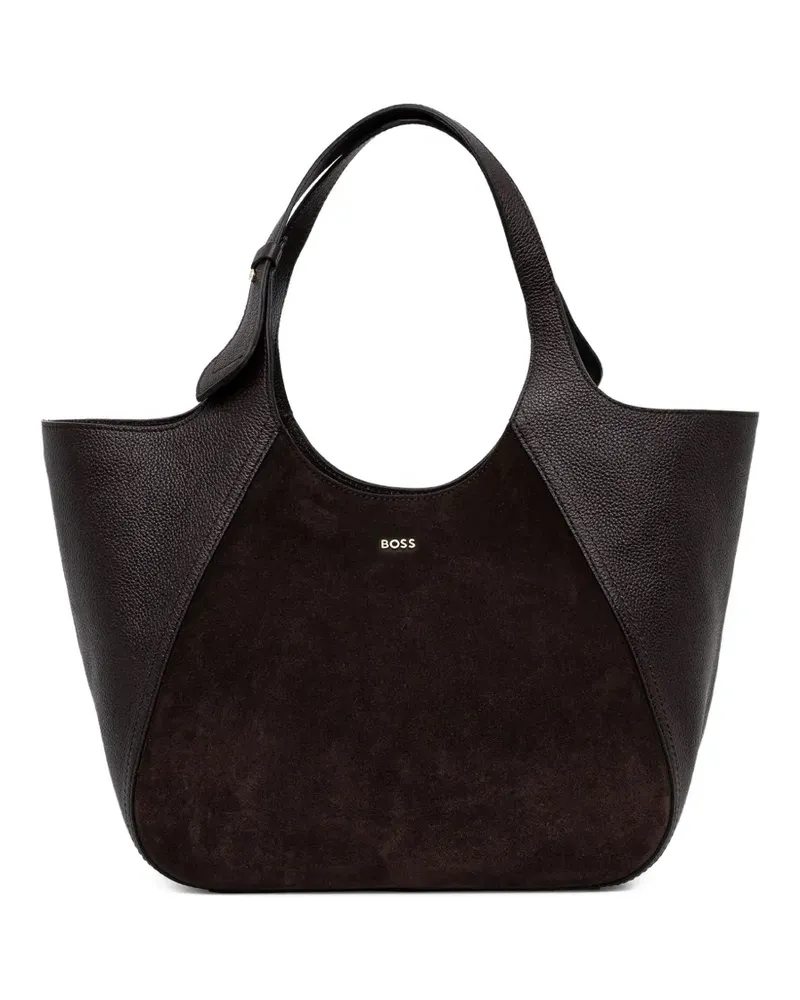 HUGO BOSS suede panel tote bag - Braun Braun