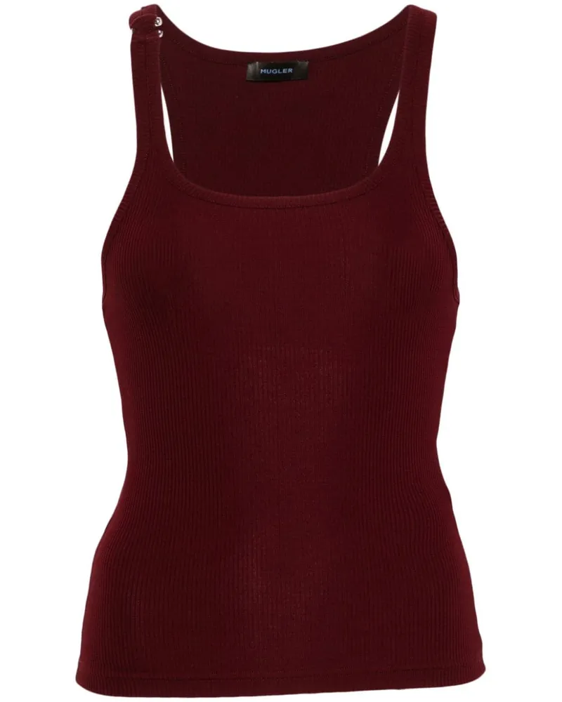 Thierry Mugler Trägershirt mit Piercing - Rot Rot