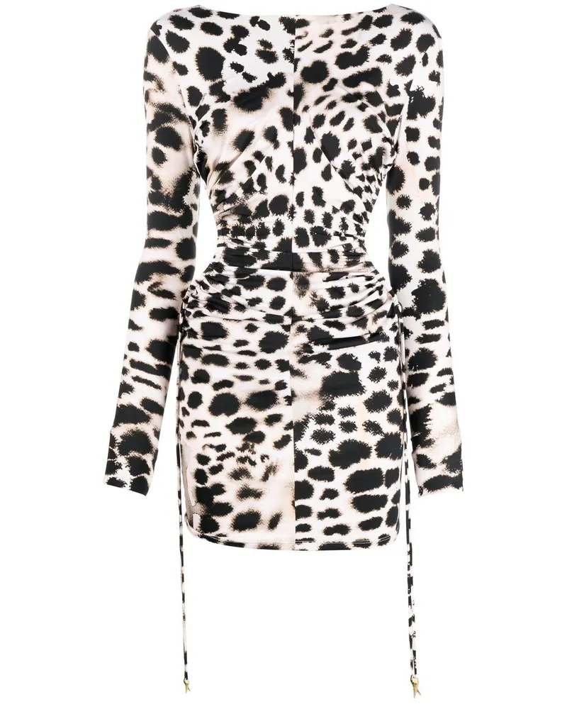 Roberto Cavalli Minikleid mit Leoparden-Print - Nude Nude