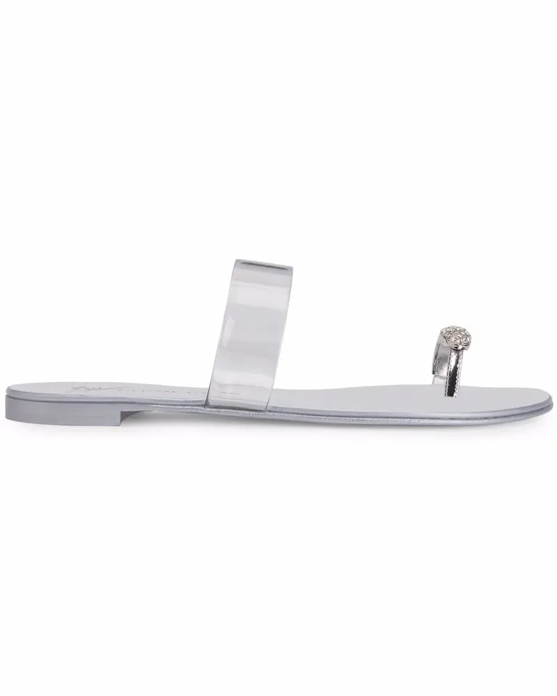 Giuseppe Zanotti Ring Plexi Sandalen - Silber Silber
