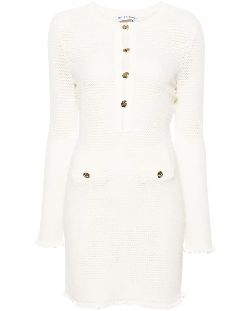 Self-Portrait Gehäkeltes Kleid - Nude Nude