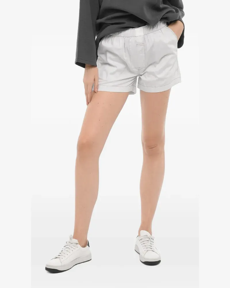 Eytys Quinn rainbow-stitch shorts - Nude Nude