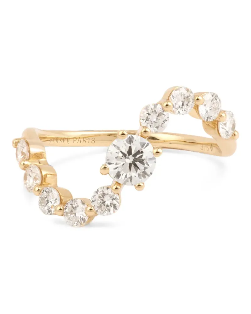 PERSEE Wave Ring mit Diamanten - Gold Gold