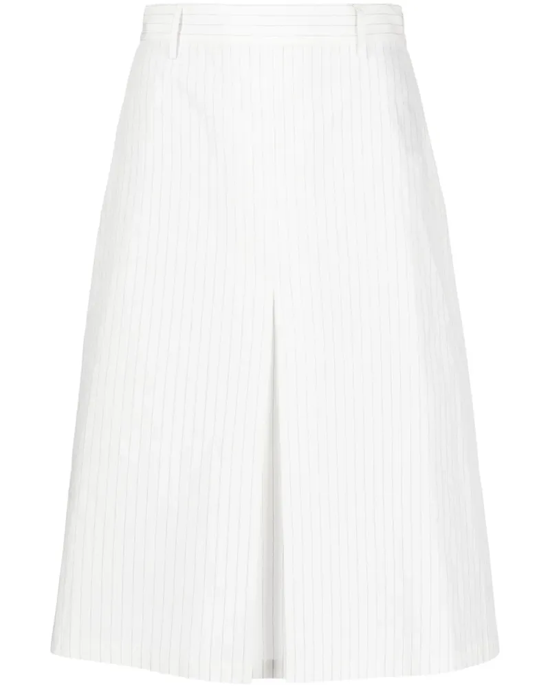 Maison Margiela Midirock mit Nadelstreifen - Weiß Weiß
