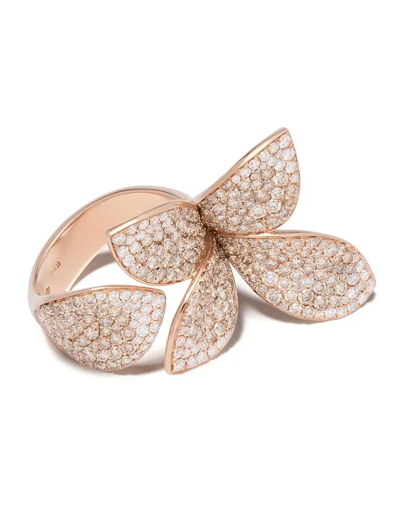 Pasquale Bruni 18kt 'Giardini Segreti' Rotgold-Cocktailring mit Diamanten - Rosa Rosa