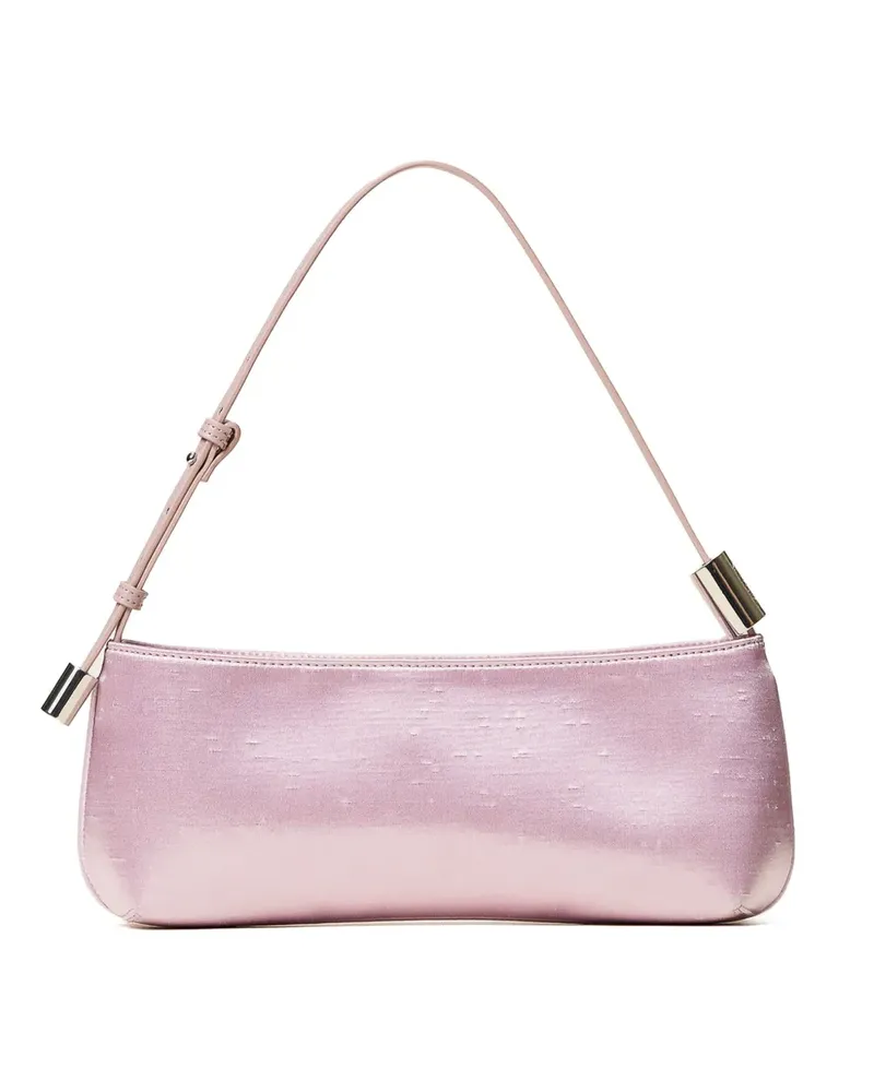 Twin-Set Shantung Schultertasche im Metallic-Look - Violett Violett