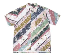 Camp patchwork-design cotton shirt