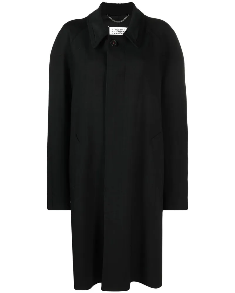 Maison Margiela Einreihiger Mantel - Schwarz Schwarz
