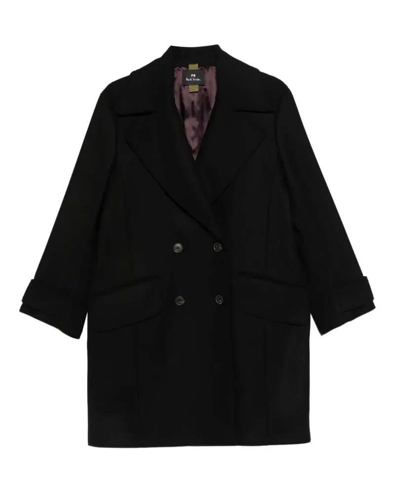 Paul Smith Doppelreihiger Mantel - Schwarz Schwarz
