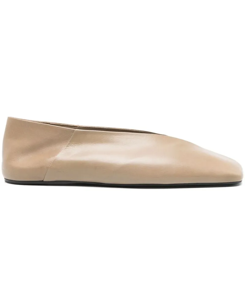 Jil Sander Ballerinas aus Leder - Nude Nude