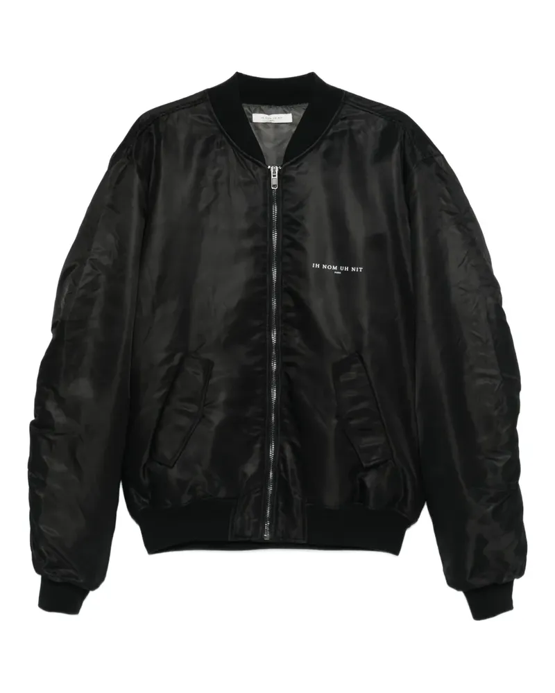 IH NOM UH NIT Bomberjacke mit Logo-Print - Schwarz Schwarz