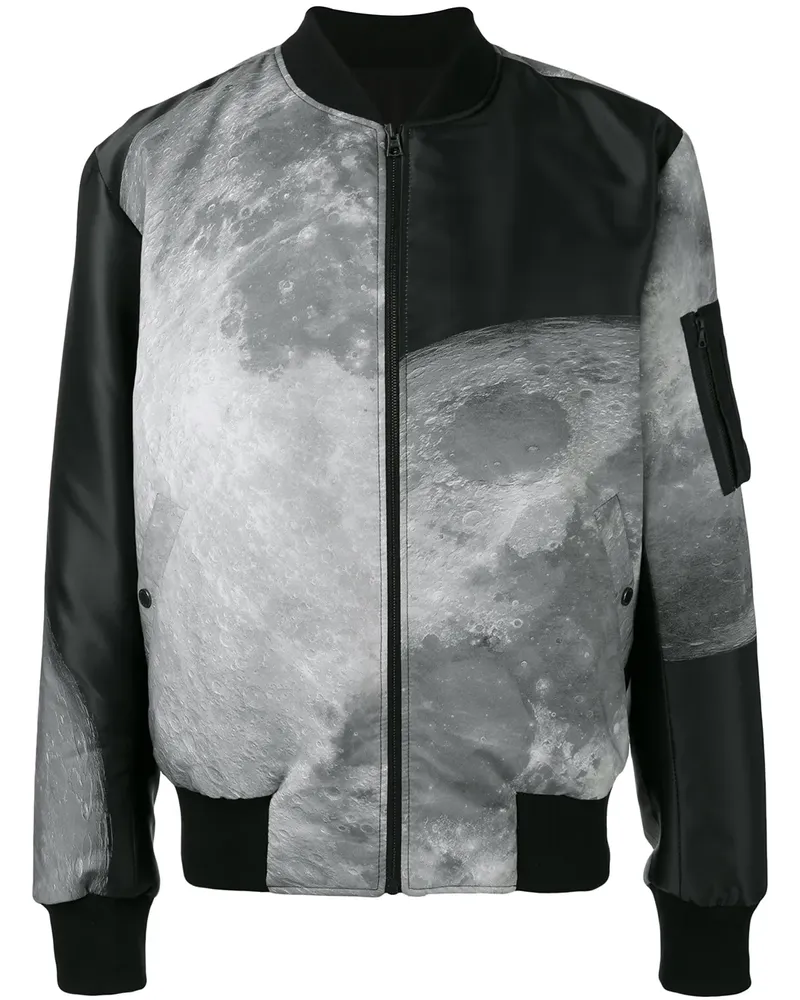 Christopher Raeburn Wendbare Bomberjacke mit Mond-Print - Schwarz Schwarz