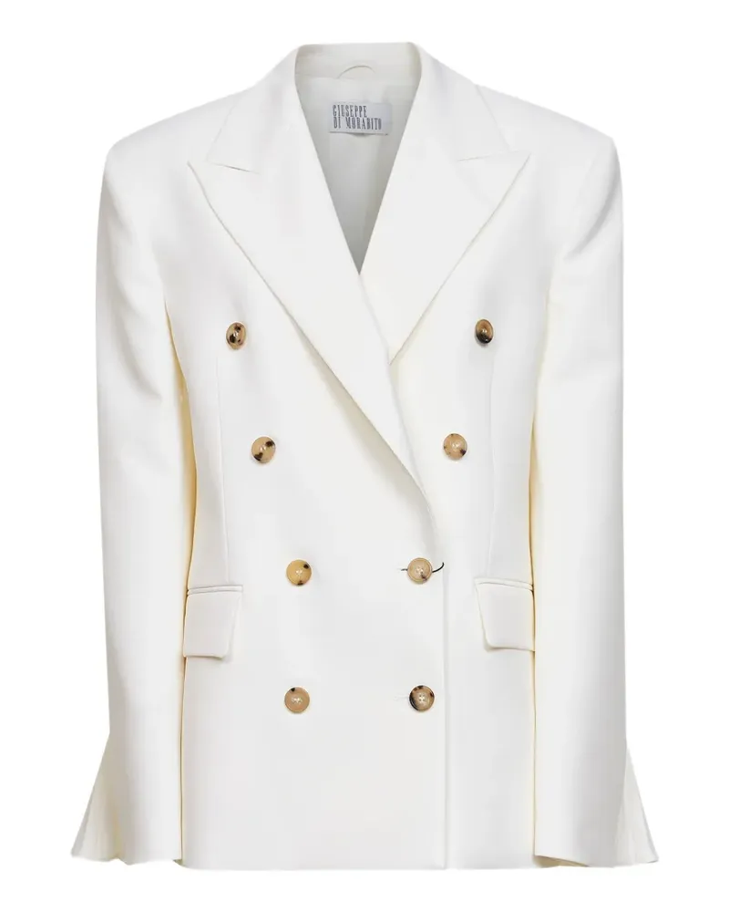 Giuseppe di Morabito DOppelreihiges Sakko mit Falten - Weiß Weiß