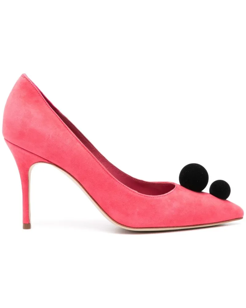 Manolo Blahnik Piera Pumps aus Wildleder 90mm - Rosa Rosa