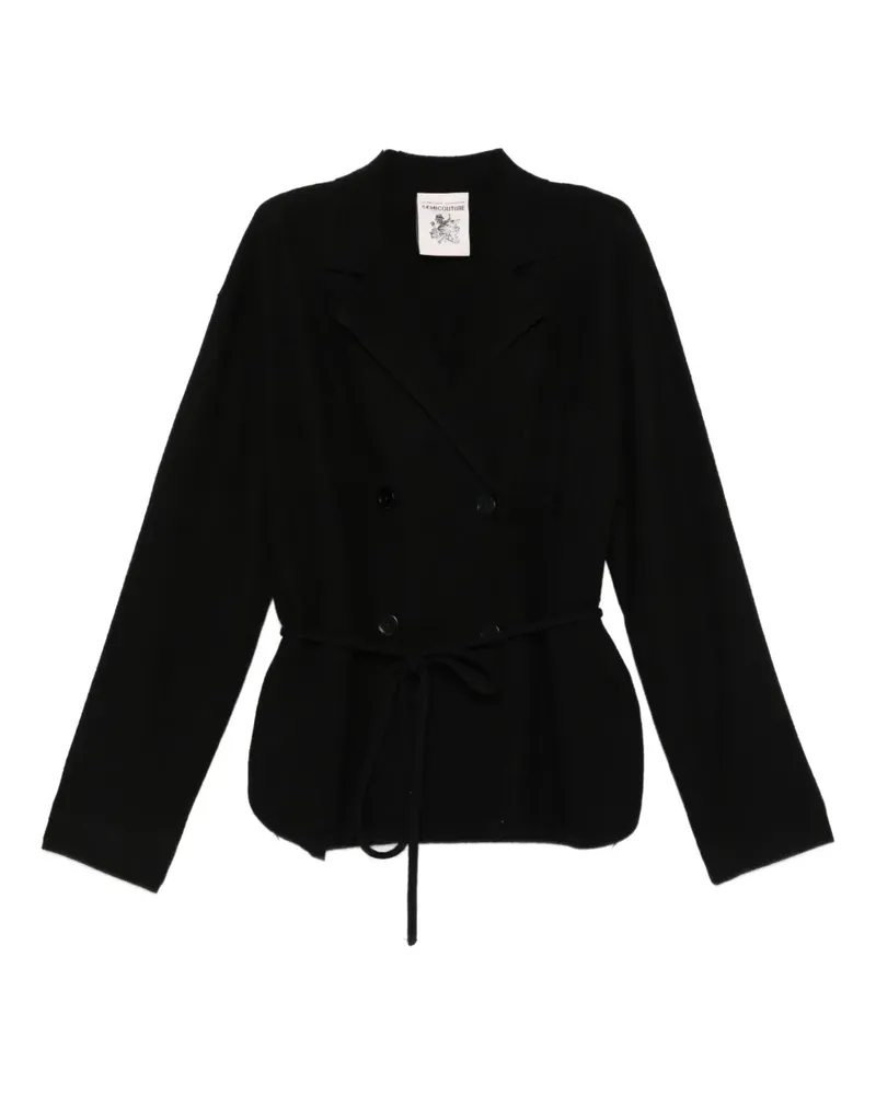 Semicouture Cardigan mit Gürtel - Schwarz Schwarz