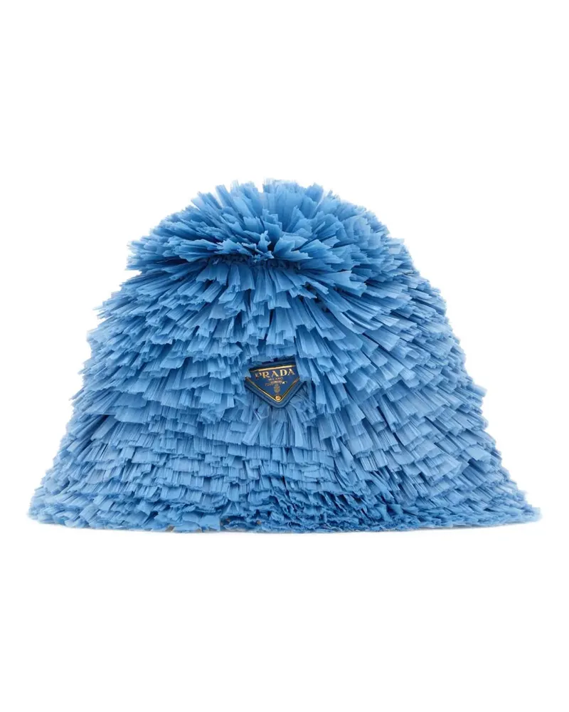 Prada Hut mit Logo-Schild - Blau Blau