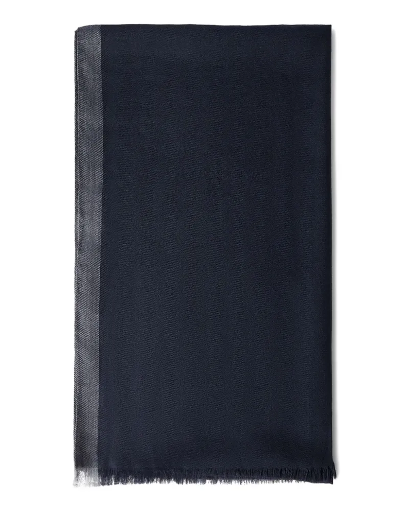 Brunello Cucinelli Schal mit Fransen - Blau Blau