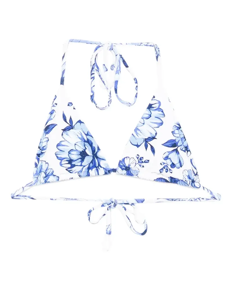 FARM Rio floral-print bikini top - Weiß Weiß