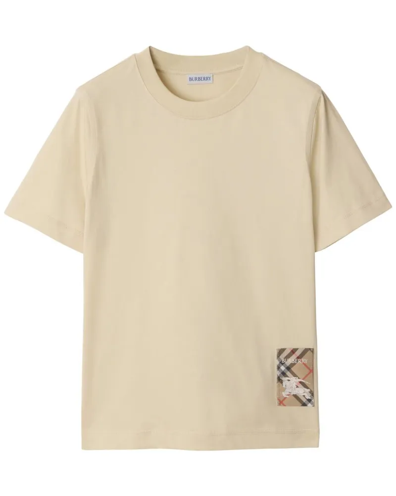 Burberry T-Shirt mit Vintage Check-Patch - Nude Nude