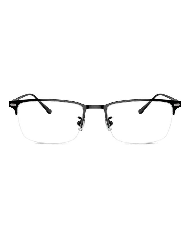 Coach Eckige Brille aus Titan - Schwarz Schwarz