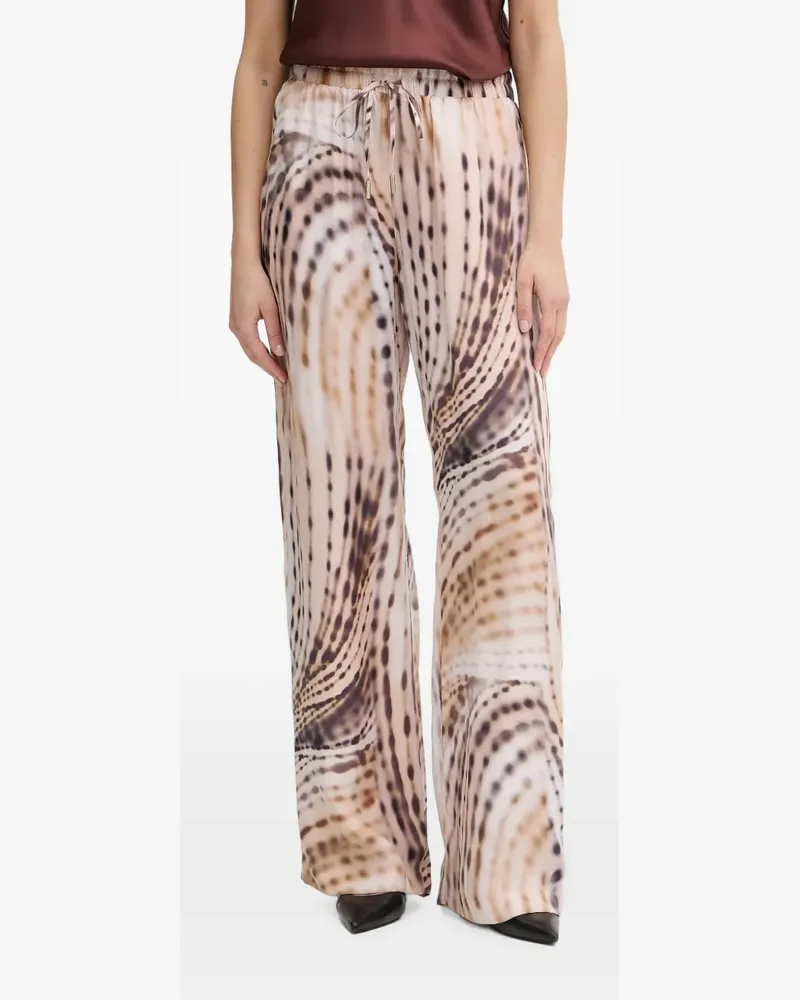 Guess abstract-print drawstring trousers - Nude Nude